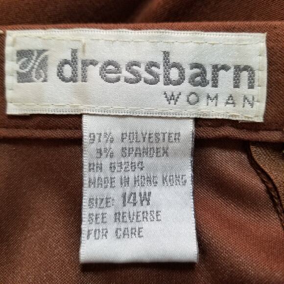 Dressbarn Brown Faux Suede Maxi Skirt Slit Center Back Elastic @ Waist Size 14W - Picture 6 of 7